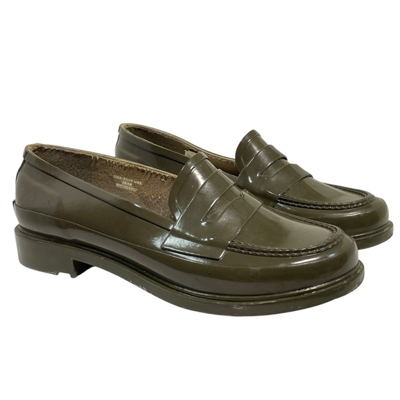 Hunter | Shoes | Hunter Glossy Rubber Rain Penny Loafer